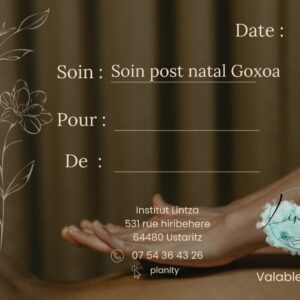 Soin post natal Goxoa 1h30