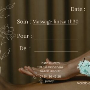 Massage relaxant 1h30