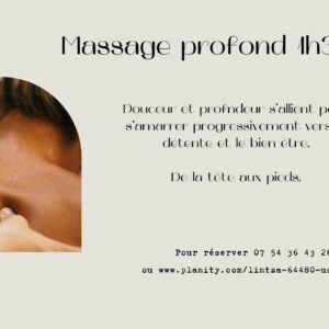 Massage profond 1H30